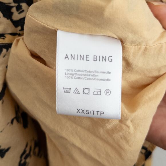 Anine Bing Peyton Painterly Leo Mini Dress Size XXS - Picture 8 of 9